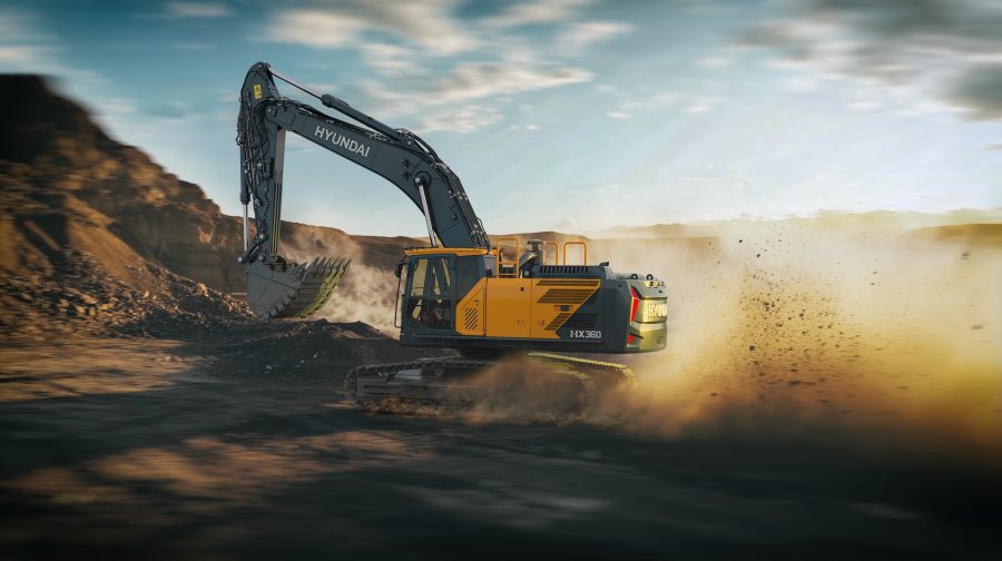 Hyundai HX360L in azione: elevata forza di scavo e trazione ottimizzata per prestazioni elevate su terreni difficili
