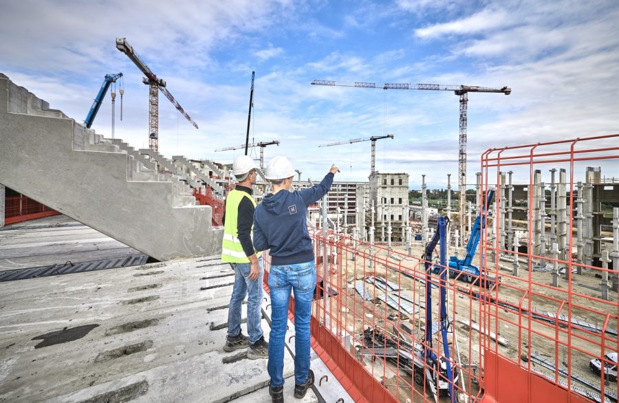 Nei grandi cantieri delle prossime competizioni olimpiche invernali, Niederstätter rende disponibili consulenza professionale e mezzi innovativi finalizzati a un risparmio di risorse