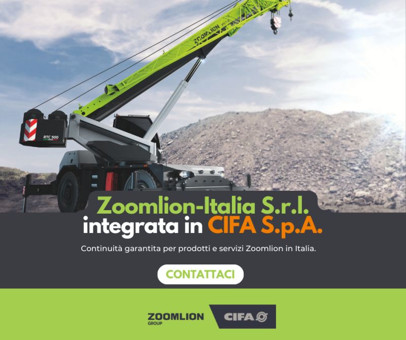 Zoomlion-Italia S.r.l. è stata assorbita da CIFA S.p.A., società del gruppo Zoomlion