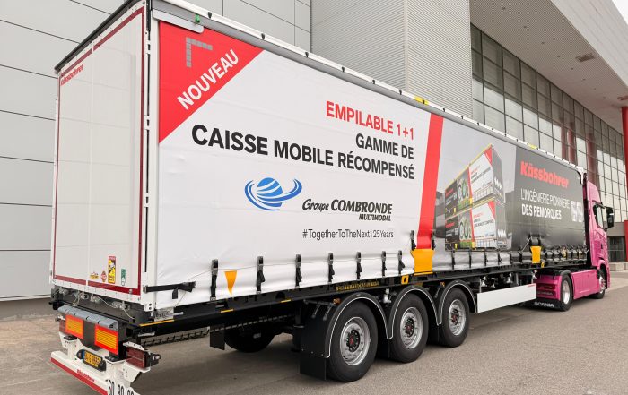 Alla fiera Solutrans 2025, Kässbohrer ha lanciato la sua nuova cassa mobile Mega Curtainsider K.SWAU C+
